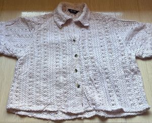 Crochet Button-Down Shirt