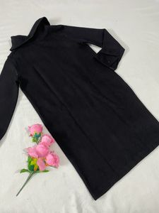Korean Black Winter Dress