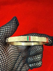 Gold Tone Designer Bangle Bracelet