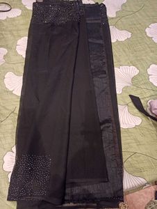 New Elegant Black Saree