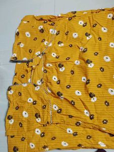 green, yellow, brown cotton nighty