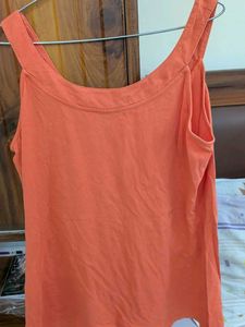 Orange Sleeveless Tank Top