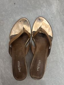 Metro Bronze Thong Sandals