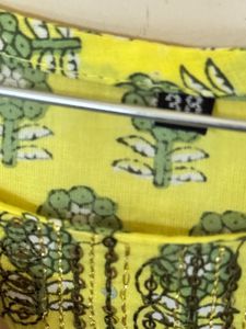 Beautiful Yellow Floral long kurta