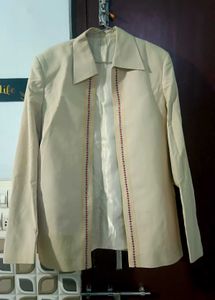Men's Beige blazer with Embroidery