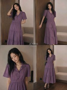 purple classic dress