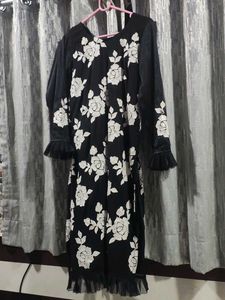 Elegant Black Floral Kurta