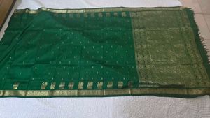 Pure Kanchivaram Silk Saree, Leaf green