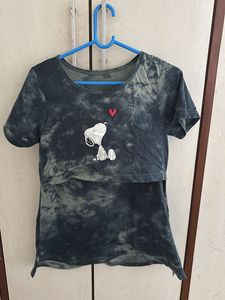 Snoopy Tie-Dye Nursing Tshirt