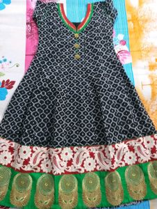 Patterned Anarkali Kurta