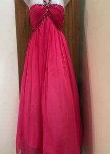 Stunning Pink Halter Neck Dress