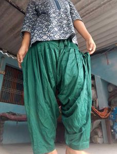 Green Patiala Salwar Pants
