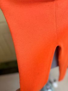 Orange Casual Leggings