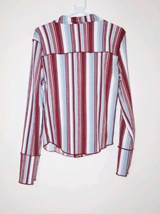 Striped Button-Up Shirt