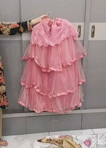 Stunning Pink Tiered Lehenga Choli