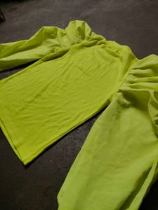 Neon Green Puff Sleeve Top