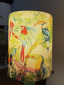 Vintage Tropical Parrot Table Lamp
