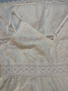 Cream Lace Trimmed Sundress