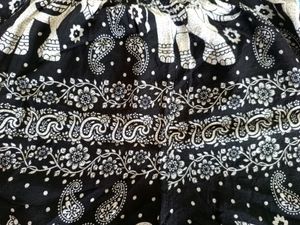 Hathi Print Black Shorts For Women's