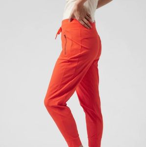 Athleta Orange Trekking jogger with sun protection