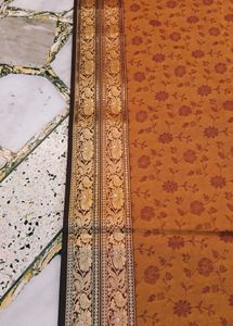 Orange BANARSI SILK SUIT
