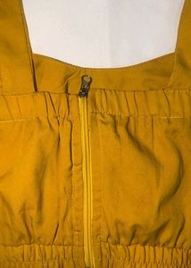 Yellow Crop Top with Tie Detail
