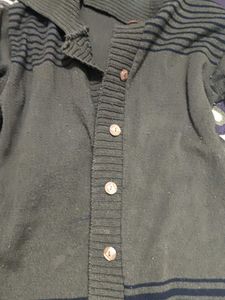 Olive Green Knitted Cardigan with Belt