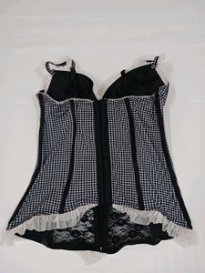 Cute Gingham Corset Top