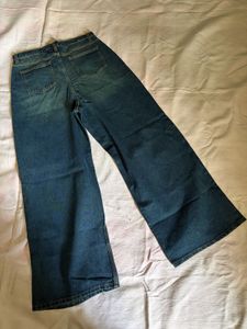 Dark blue wide leg jeans size 30