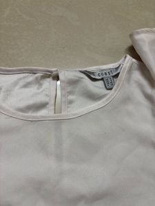 Coast Off-White Cold-Shoulder Ruffle Sleeve