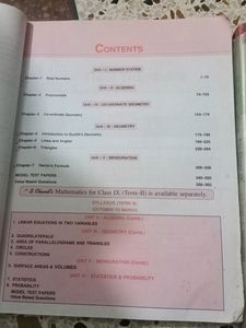 Class 9th S Chand Mathematics Combined Term 1,2
