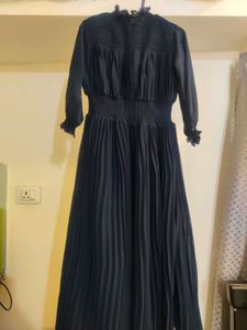 Elegant  Pleated Midi Dress