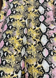 Trendy Snake Print Flare Pants