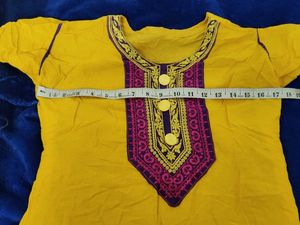 Yellow Embroidered Kurta