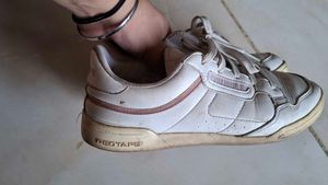 White Redtape Leather Sneakers