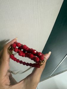 Charming Red Heart Beaded bag