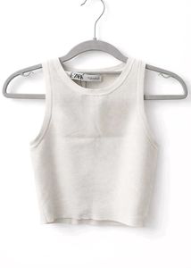 White Knit Sleeveless Tank Top – ZARA