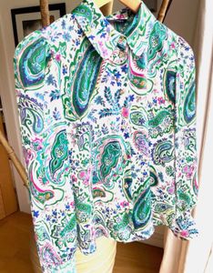 Zara Paisley Print Button-Up Shirt