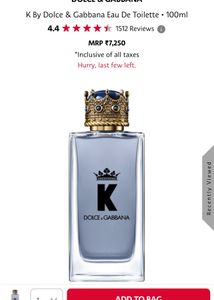 Dolce &amp; Gabbana K ! The Most Selling Perfume D&amp;G