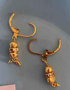 Gold tone Mini Jhumki Drop Earrings
