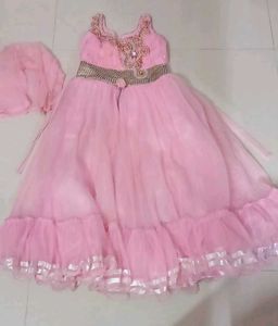 Girls Pink Party Wear dress