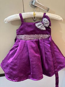 Adorable Purple Party Dress with Sequins