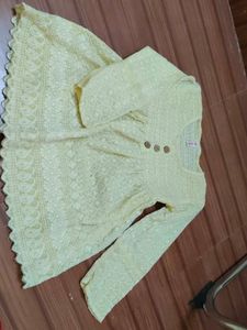 Beautiful Yellow Embroidered Kurta