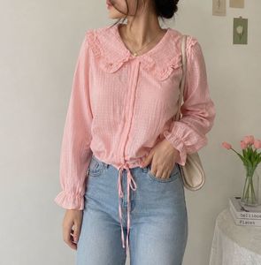 Cute korean style ruffled top