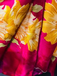 Floral chinnon Saree never worn