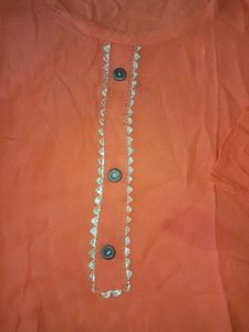 Vibrant Orange Kurta