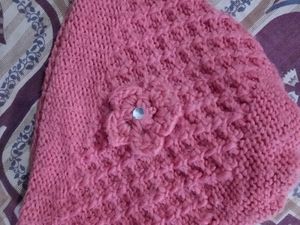 Cozy Knitted Pink Beanie with Flower❤️