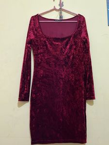 Crushed Velvet Mini Dress