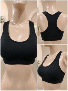Black Racerback Sports Bra
