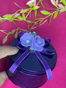 Vintage Purple Tin  storage Box